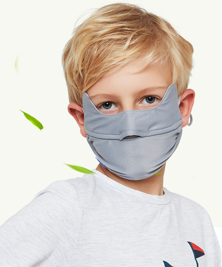 solosunny儿童防晒口罩夏季 防紫外线透气薄款学生小孩开鼻面罩敖东 