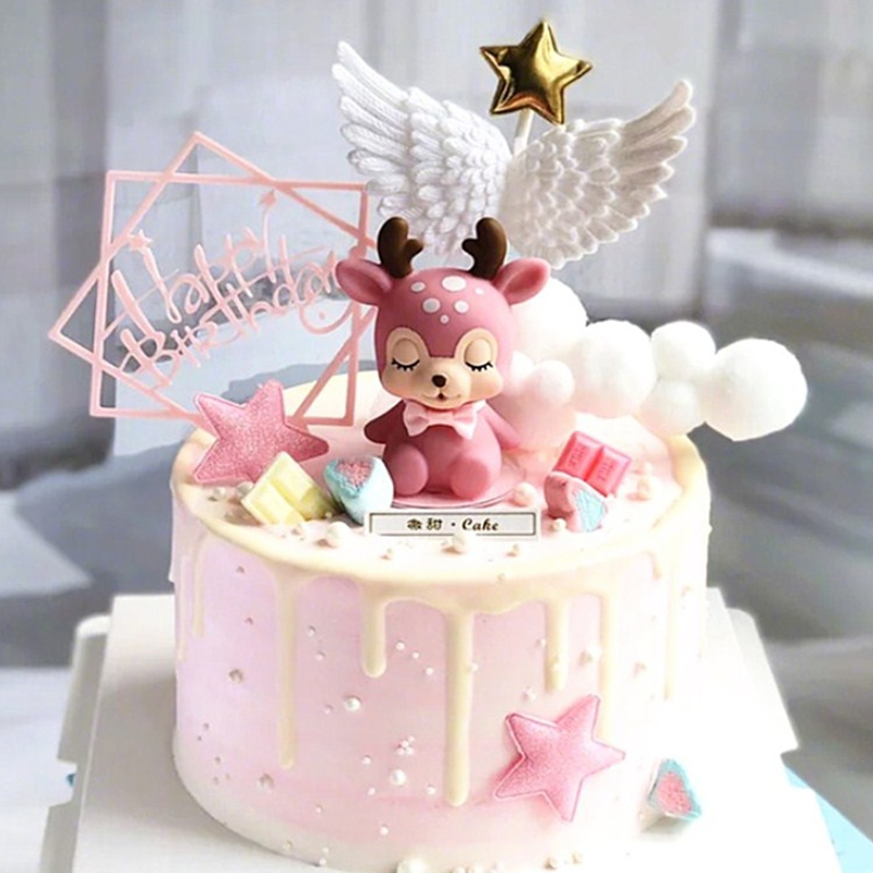 蛋糕模型仿真 2021新款儿童创意网红卡通塑胶生日蛋糕橱窗展示样品