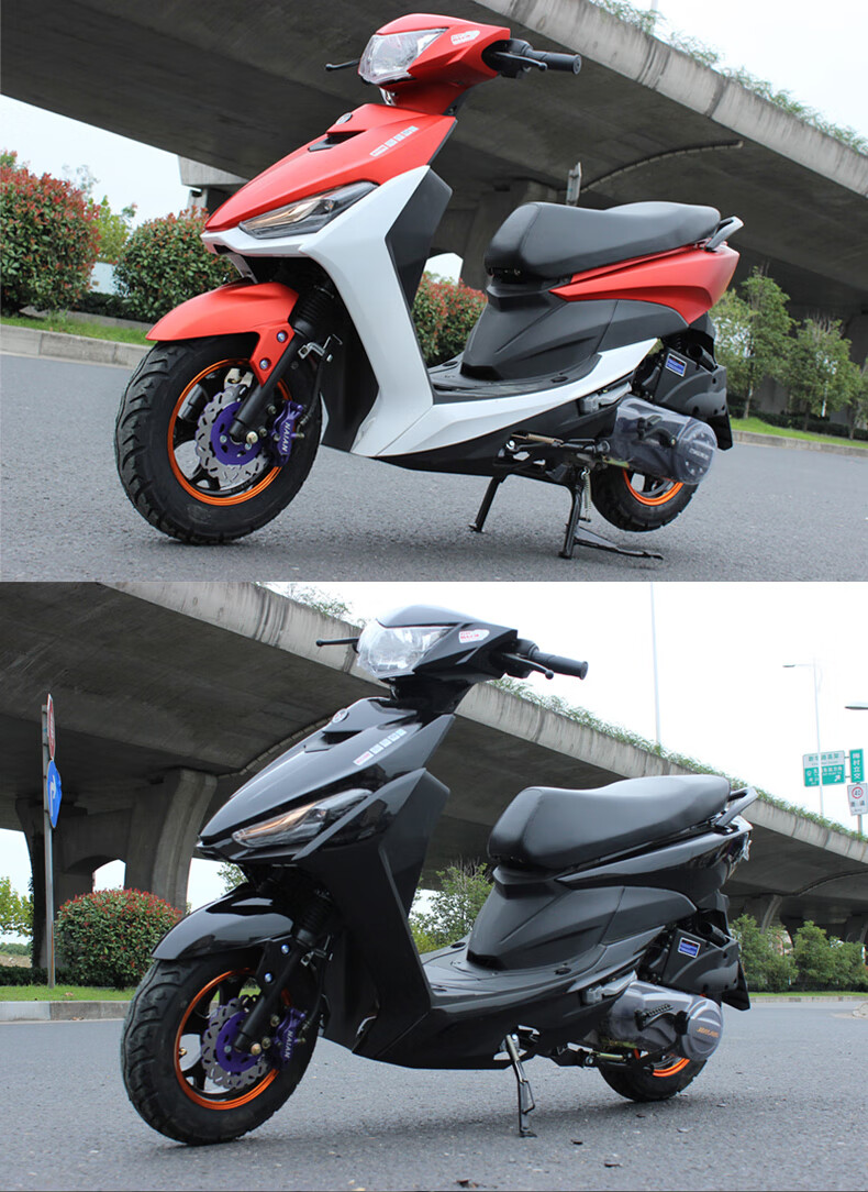 鬼火三代踏板摩托车战速摩托车助力车125cc发动机男女抖音可上牌战速