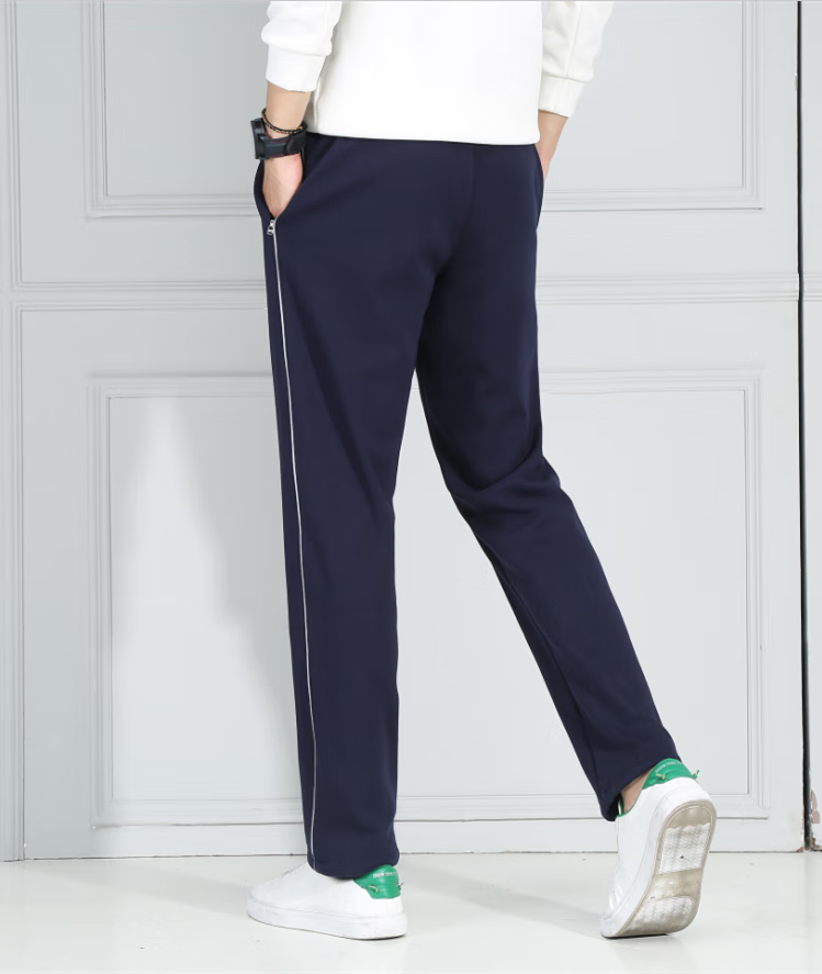 校服中学生校服裤子藏蓝色一条杠男女初中小学高中学生宽松春夏秋季