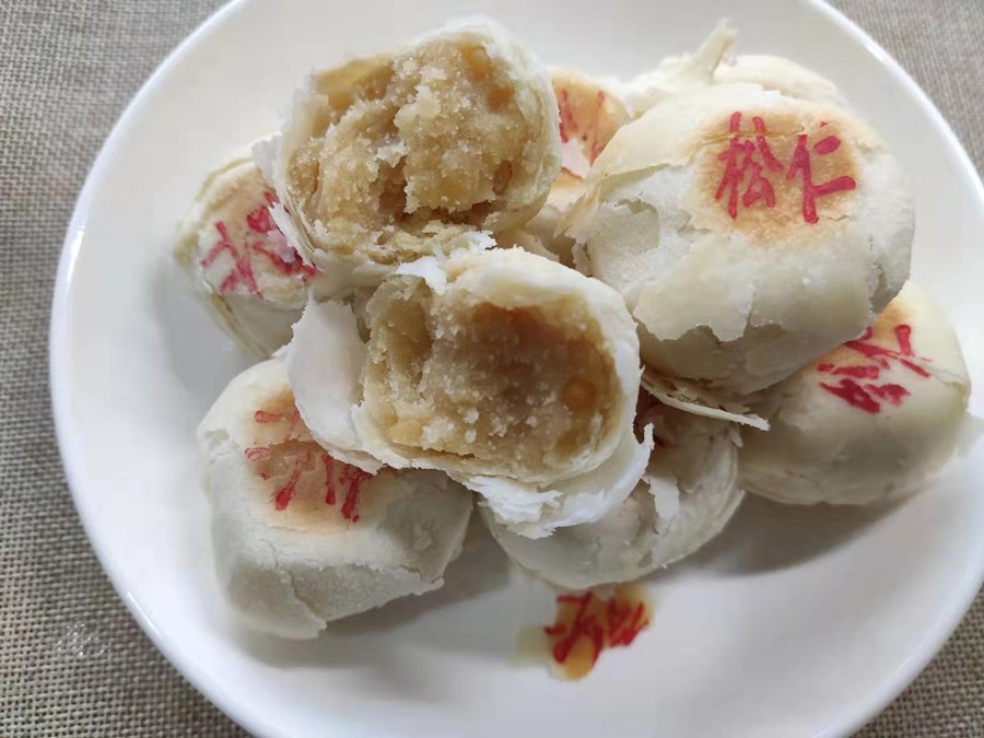 陕西特产石灰窑传统水晶饼正宗渭南健民白皮点心伍仁多种口味糕点伍仁