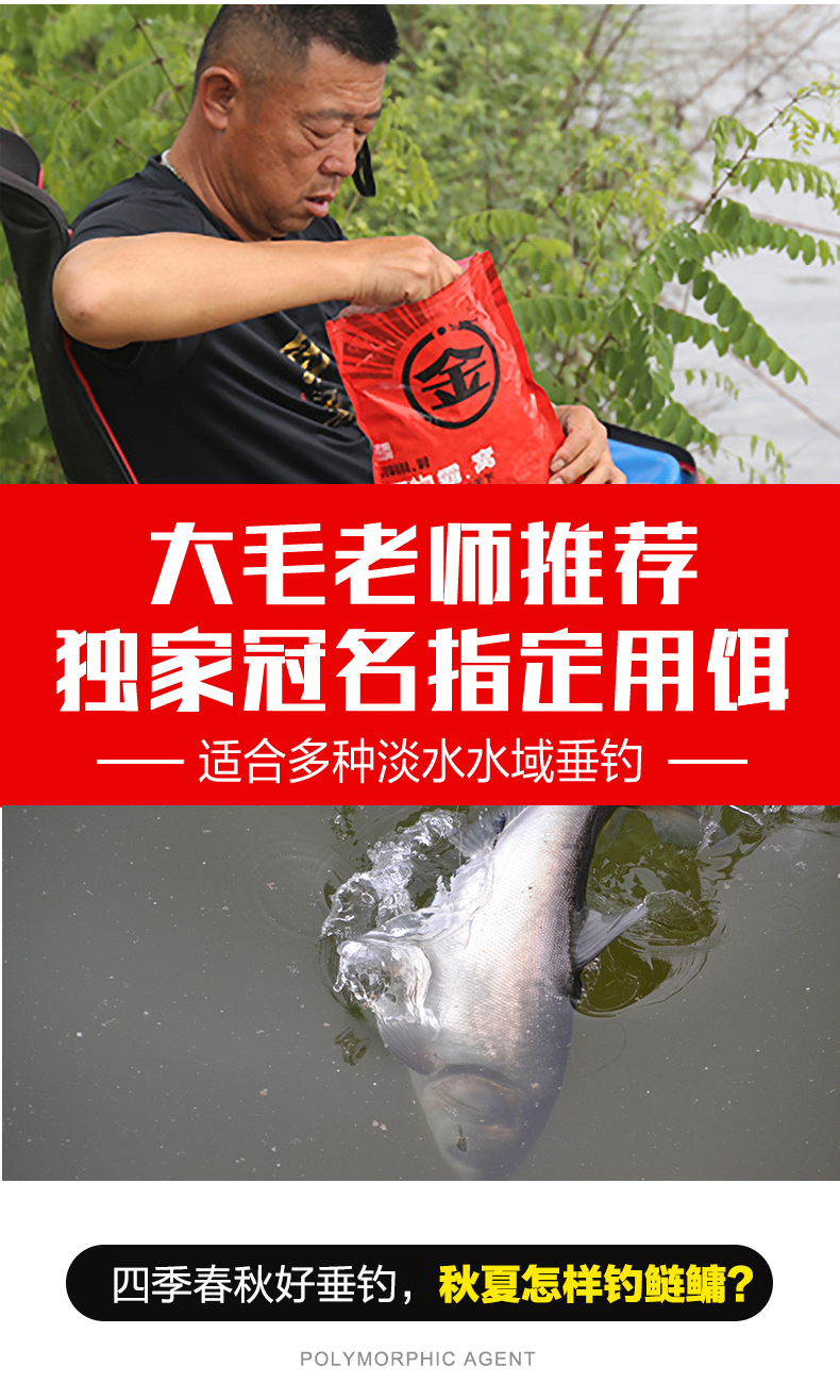 天网鲢鳙饵料金龙鱼饵鲢鳙饵料野钓狂拉浮钓鲢鳙白花鲢专用饵料李大毛