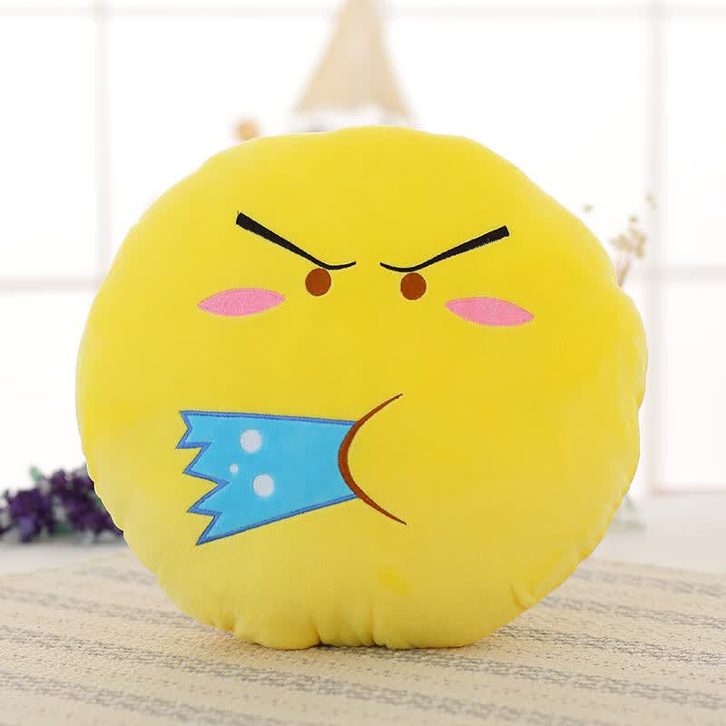 抱枕 脸表情包抱枕害怕脸恶搞毛绒公仔暖手礼物动漫周边抖音玩具 一脸