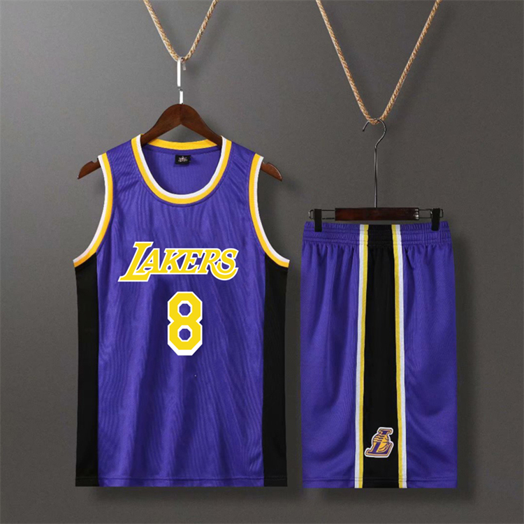 湖人队6号23号24号球衣篮网11号篮球服比赛训练服 湖人白色6号 l(高