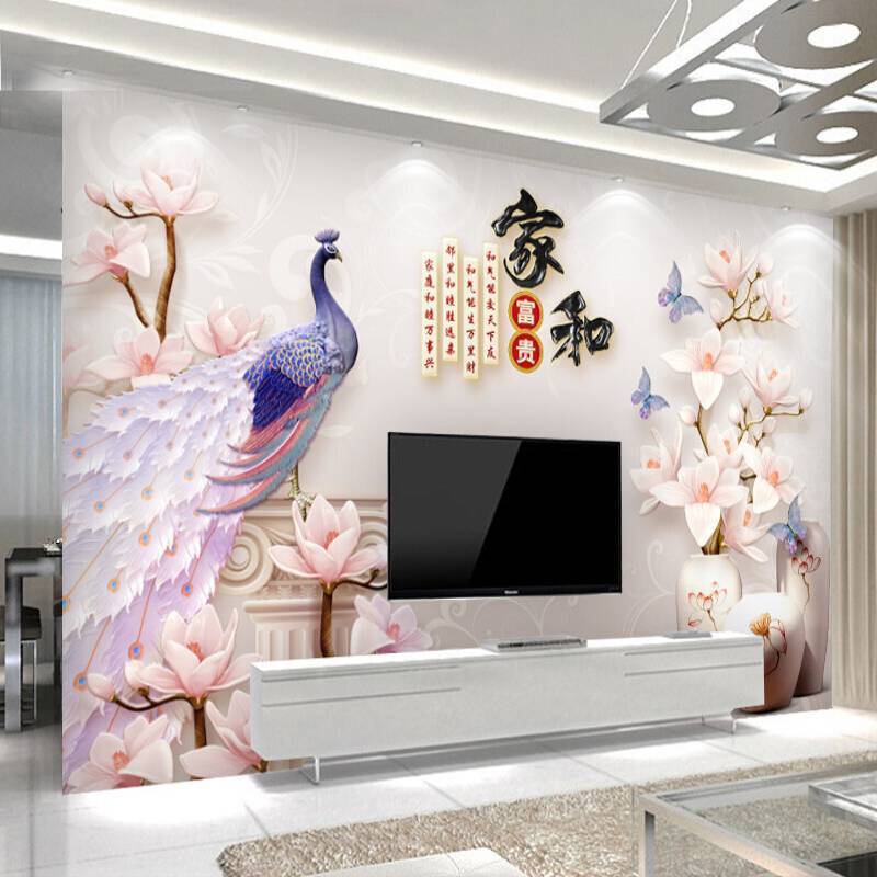 新款电视背景墙壁画装饰客厅沙发背景画3d立体影视墙画款式213d无缝