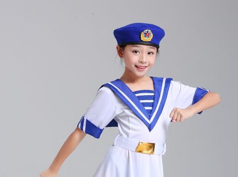 儿童海军演出服小海军儿童演出服中小学生海军风舞台表演合唱套装弹力