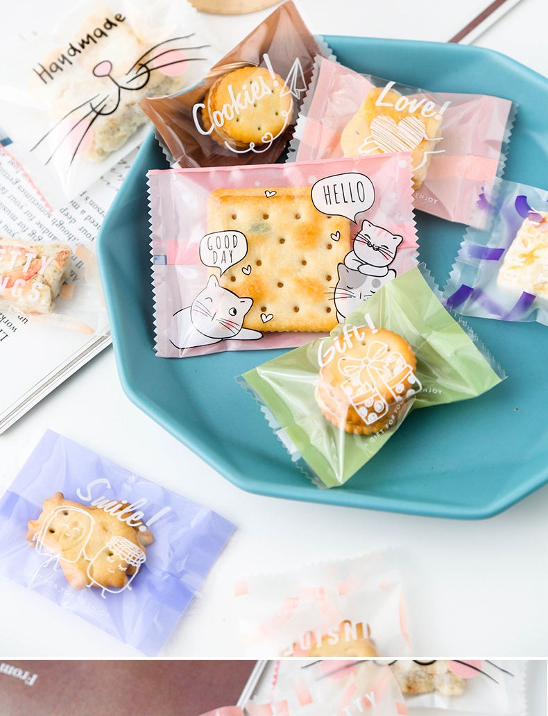 曲奇饼干包装纸雪花酥包装袋牛扎饼干袋子曲奇纸自封自粘牛轧糖小机封