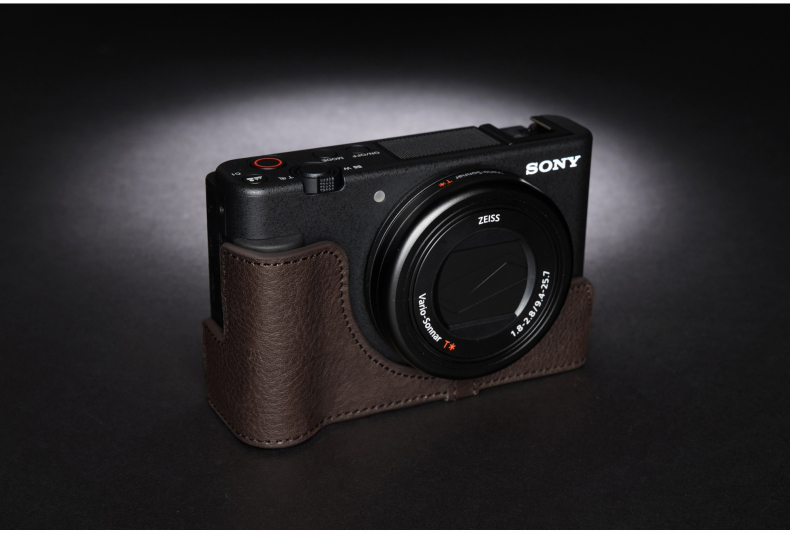 手工牛皮适用于sony索尼zv1相机包黑卡zv1真皮皮套相机套保护套手柄