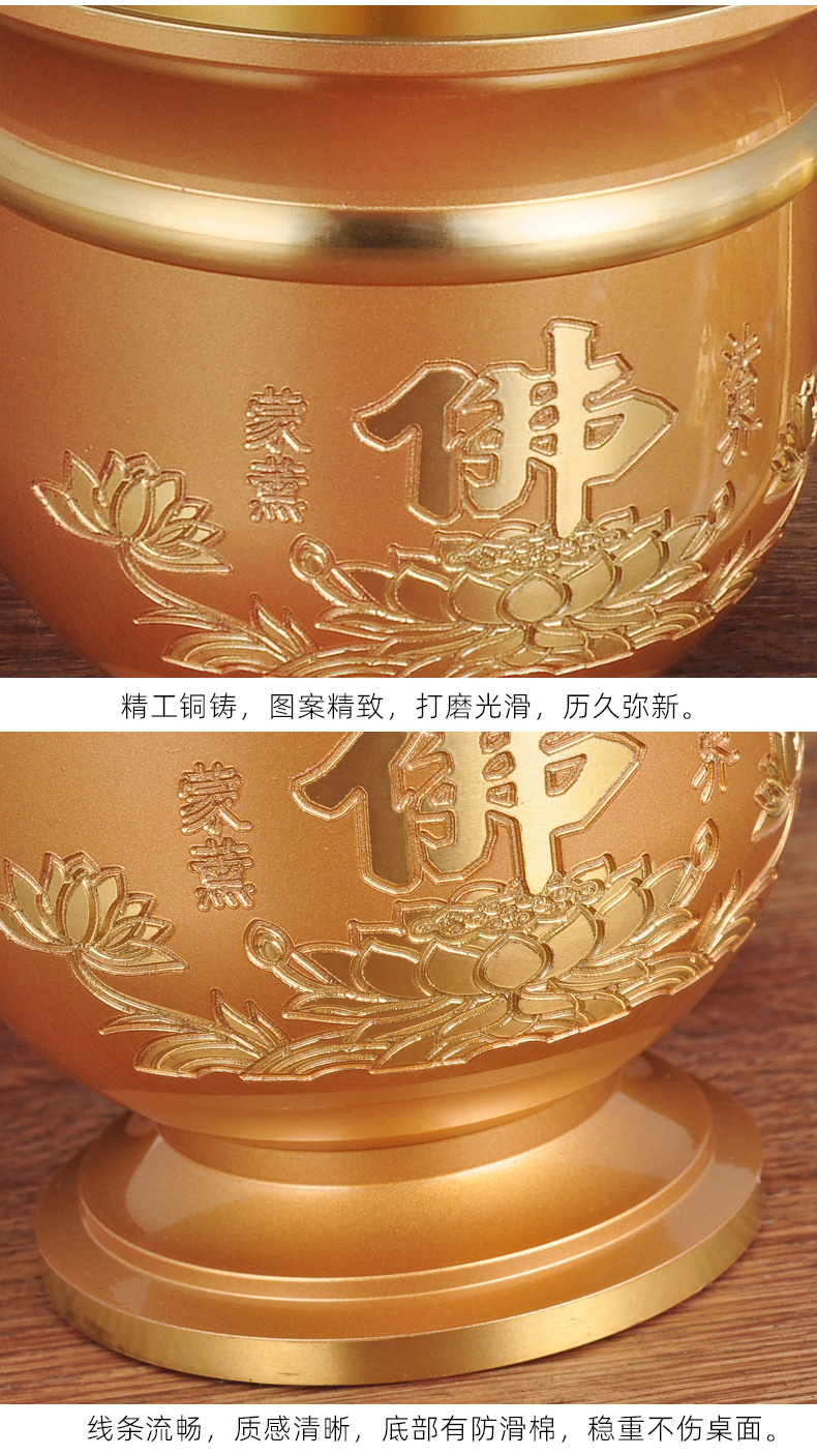 莲善堂纯铜防风液体酥油灯供佛灯家用油灯佛堂供奉佛前财神长明灯工艺