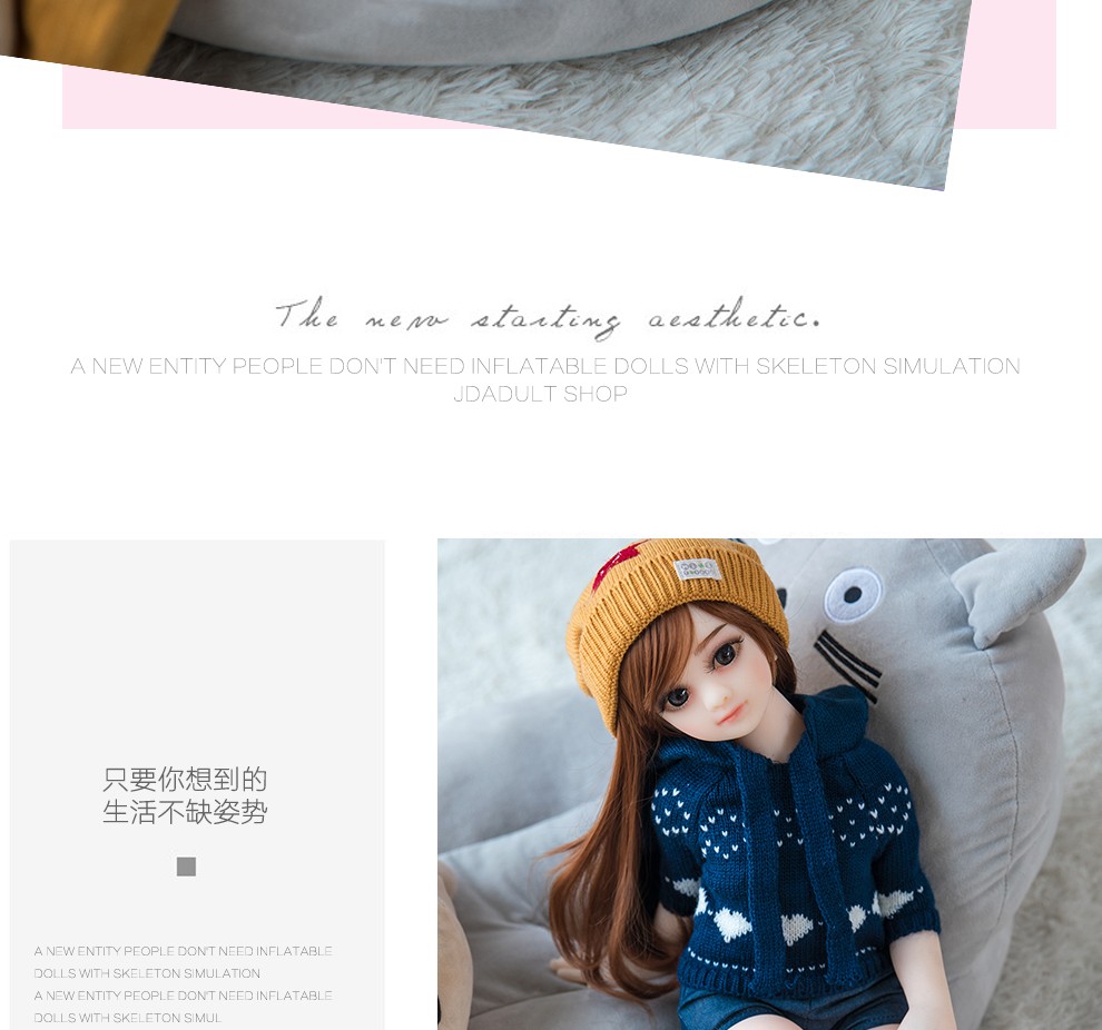 免充气娃娃全硅胶自卫名器具带骨骼 成人情趣性用品 65cm实体娃娃