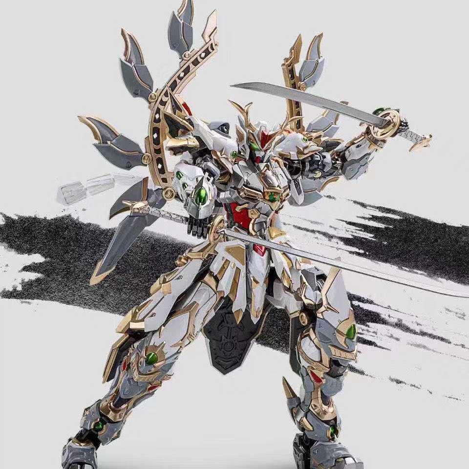 摩动核关羽三国系列四神兽高达拼装模型曹仁赵云吕布摆件礼物机甲