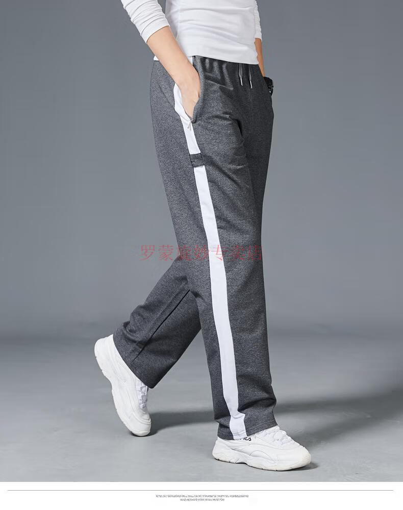 休闲运动裤高中生直筒裤休闲裤男士夏季薄款裤子宽松男生运动卫裤大码