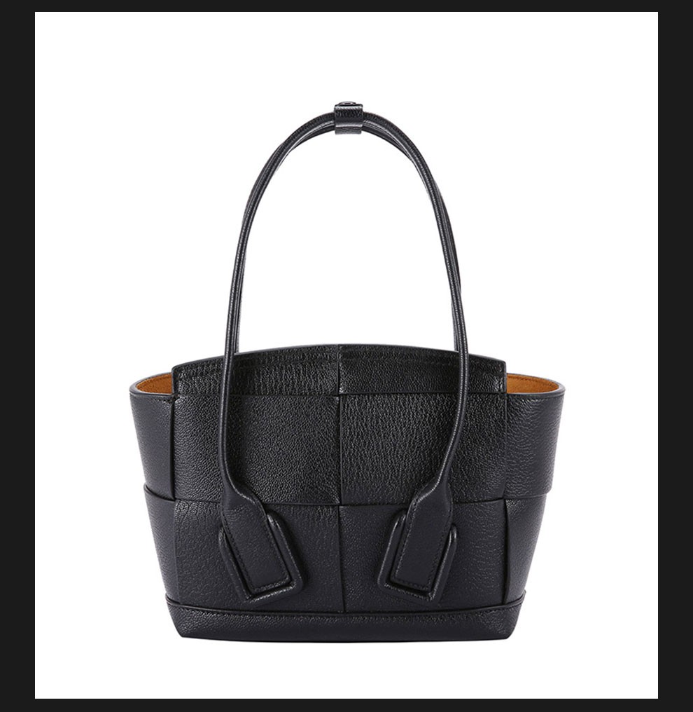 bottega veneta葆蝶家bv arco系列 女士经典编织迷你手提包 黑色