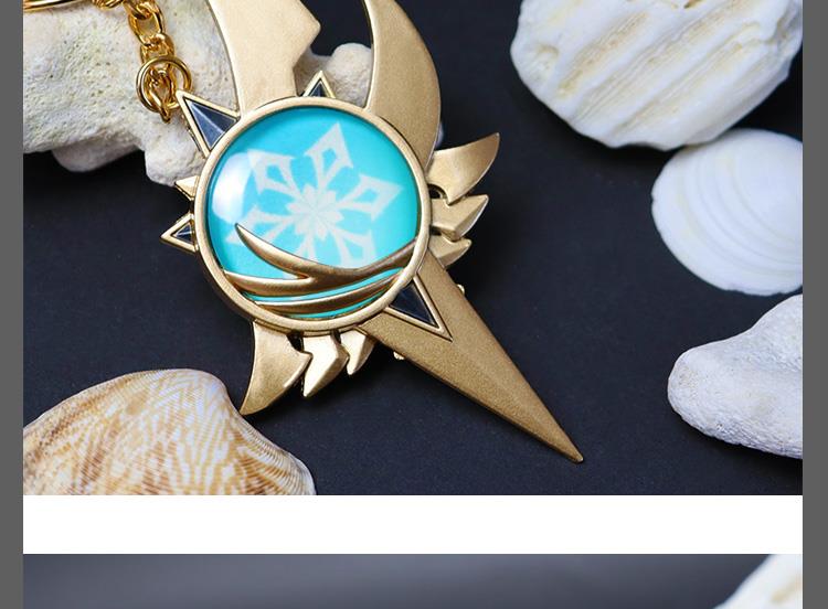 优菈神之眼神之心挂件 原神神之眼1:1神里绫人钟离胡桃温迪凯亚金属