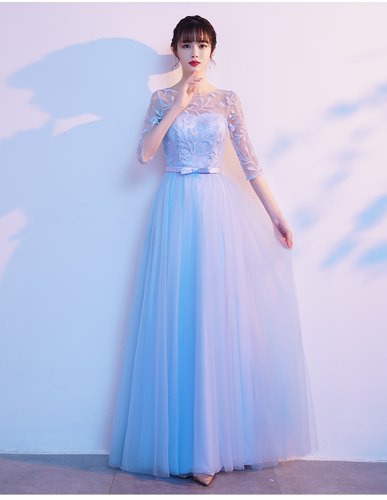 丽佰昕大合唱团演出服装女成人长裙新款现代优雅宴会主持人气质晚礼服