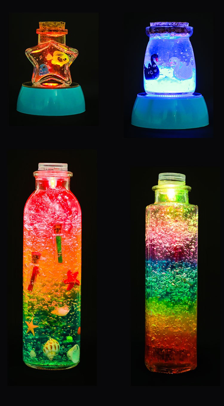 许愿瓶全套diy材料儿童手工水宝宝星空海洋玻璃瓶木塞漂流瓶空瓶 12瓶