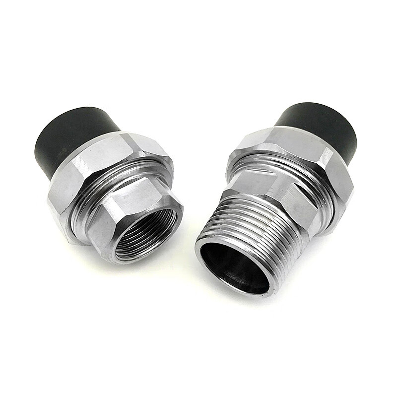 pe水管接头 pe内丝外牙不锈钢活接4分6分1寸双头热熔活接头20 25 32