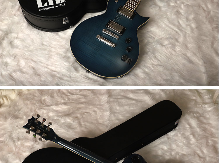 esp印尼产ltd金属摇滚单双摇lec256演出乐手mt130黑美人lp电吉他品质