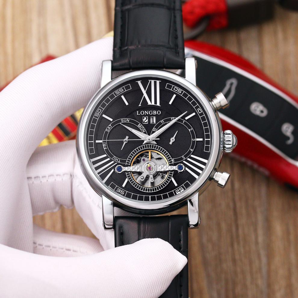 longbo龙波品牌全自动镂空透底机械表防水机械男士腕表款 83235 款式