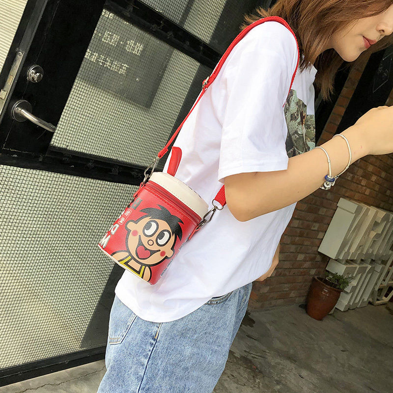 旺仔牛奶斜挎包 2022卡通旺仔牛奶包包女时尚可爱萌儿童单肩斜挎包