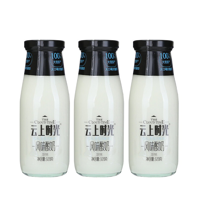 新希望蝶泉云上时光风味酸奶云南320g瓶牛奶整箱玻璃瓶早餐奶乳酸菌6