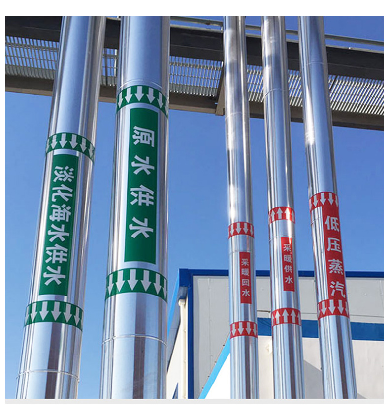 燃气管道流向箭头标识氮气管道贴 箭头方向提示 管道名称标志牌提醒
