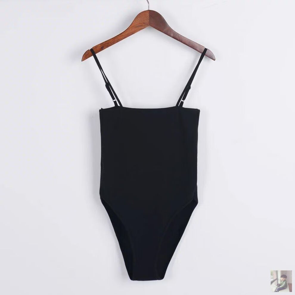 连体衣背心女性感2021春夏外穿三角露腰连体吊带欧美背心女小上衣叠穿