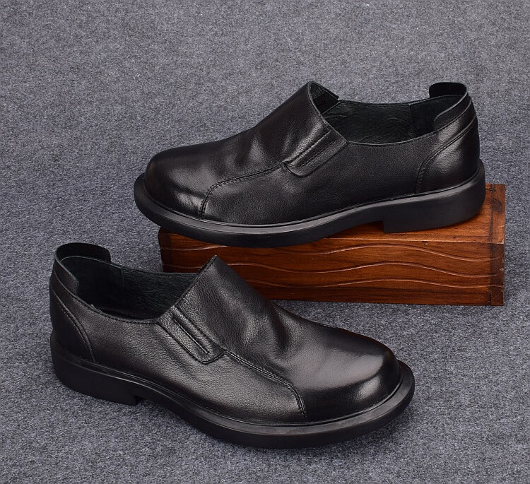 大头宽头鞋宽大脚胖脚肥大脚骨宽松皮鞋男士休闲头层牛皮青年商务正装
