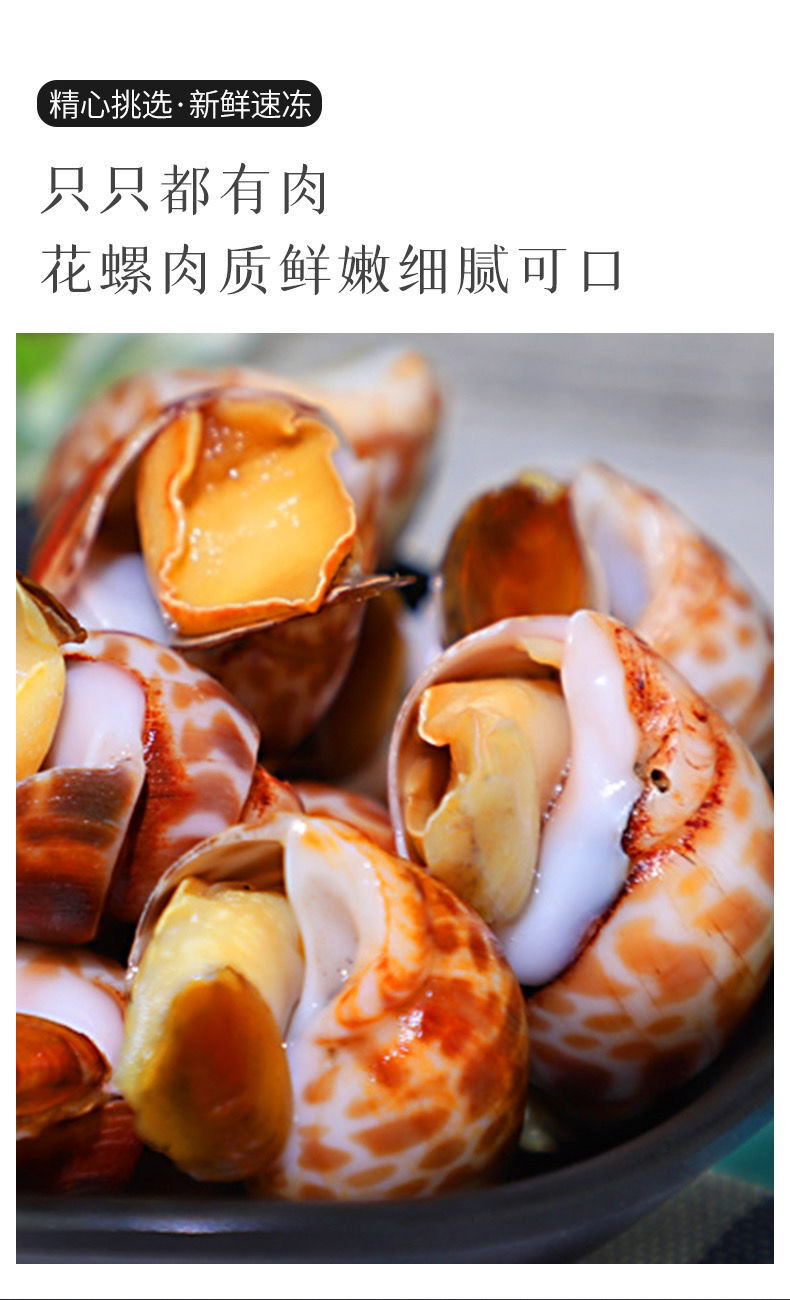春光岛【冷藏发货】花螺活冻大花螺鲜活速冻大海螺香螺田螺水产海鲜