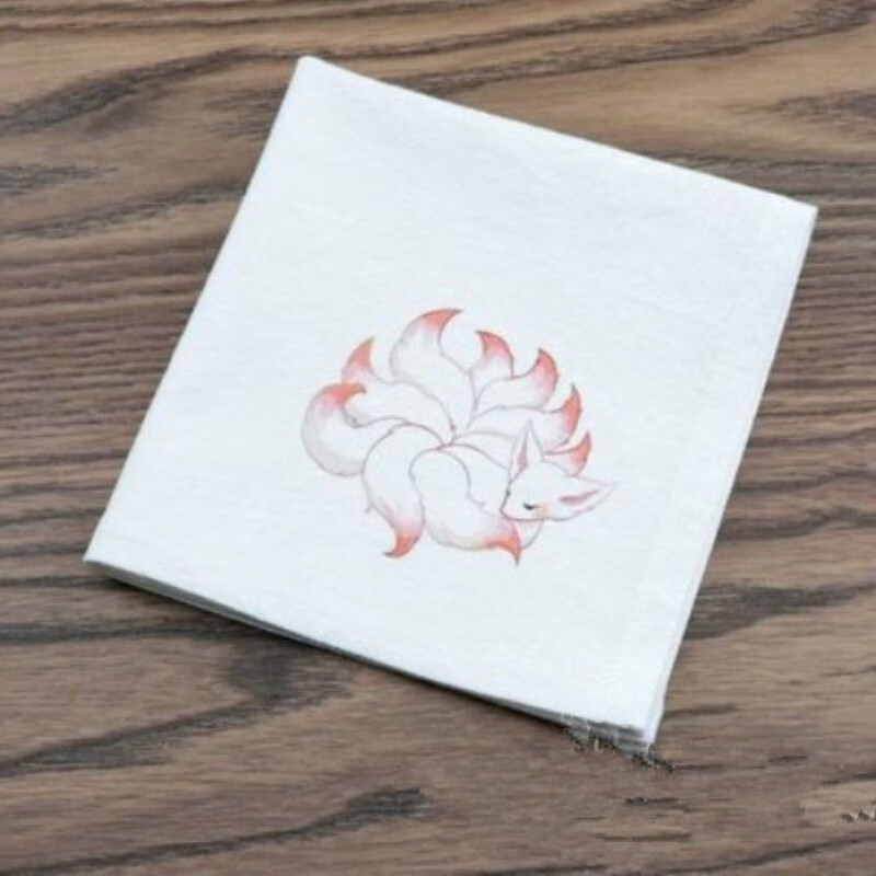 新品古风手帕古风擦汗手帕定制古代中国风手绢女士方巾吸汗随身手绘