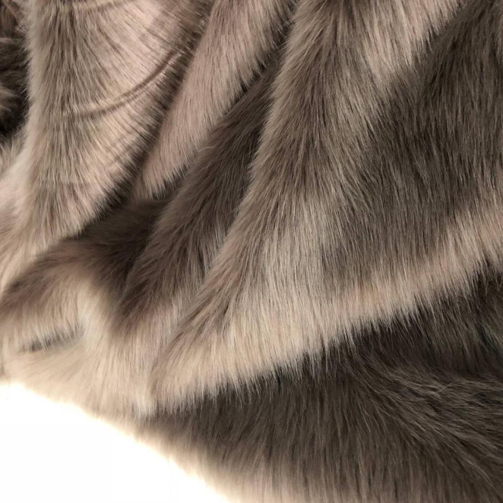 玩偶布料 半米价皮草仿狐狸长毛绒布料衣服面料服装玩偶背景布柜台