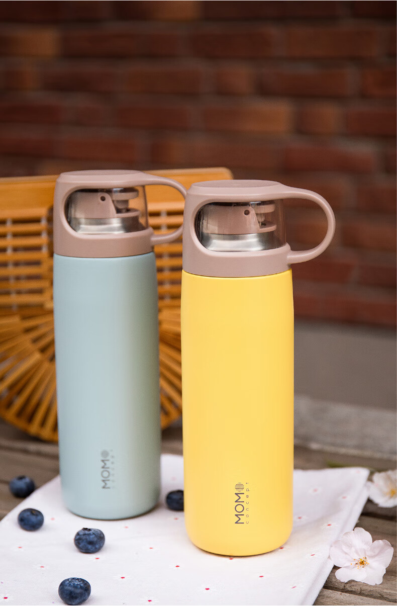 顶配升级日本momo保温杯momo保温杯时尚304不锈钢一盖两用随行杯380ml