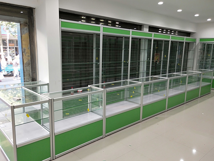 展柜药房货架西药柜台药品展示柜药店玻璃展柜拆装升降中岛柜医药货柜