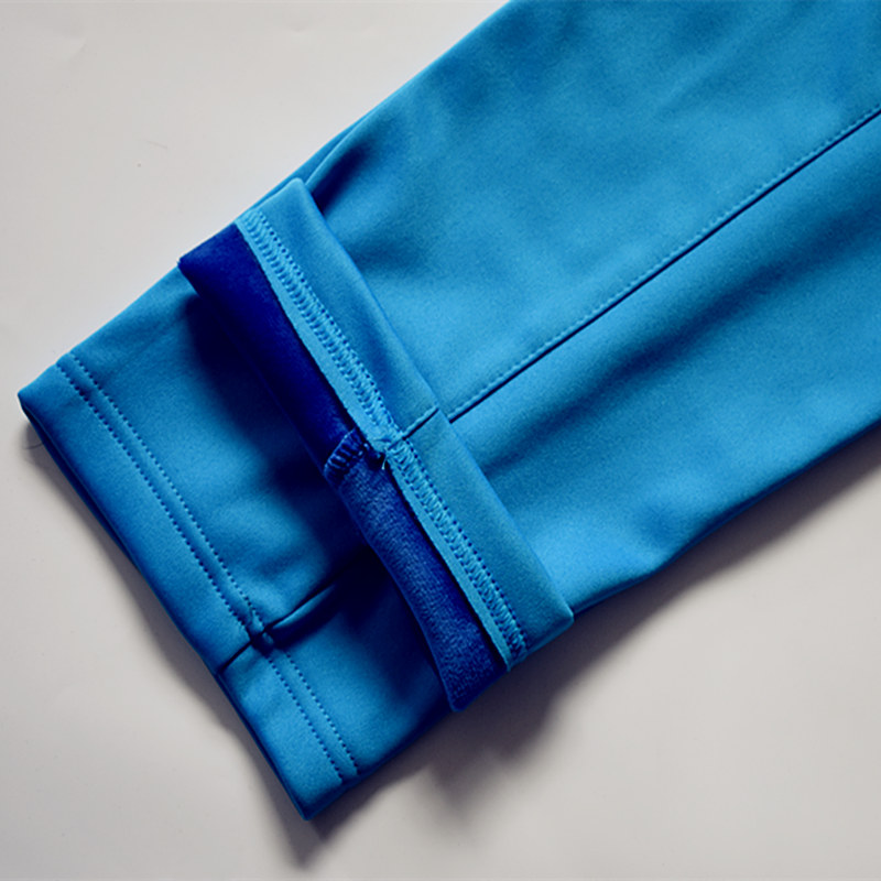 天蓝色校裤韩版宽松初中高中学生运动校服裤子男女直筒长裤 天蓝色三