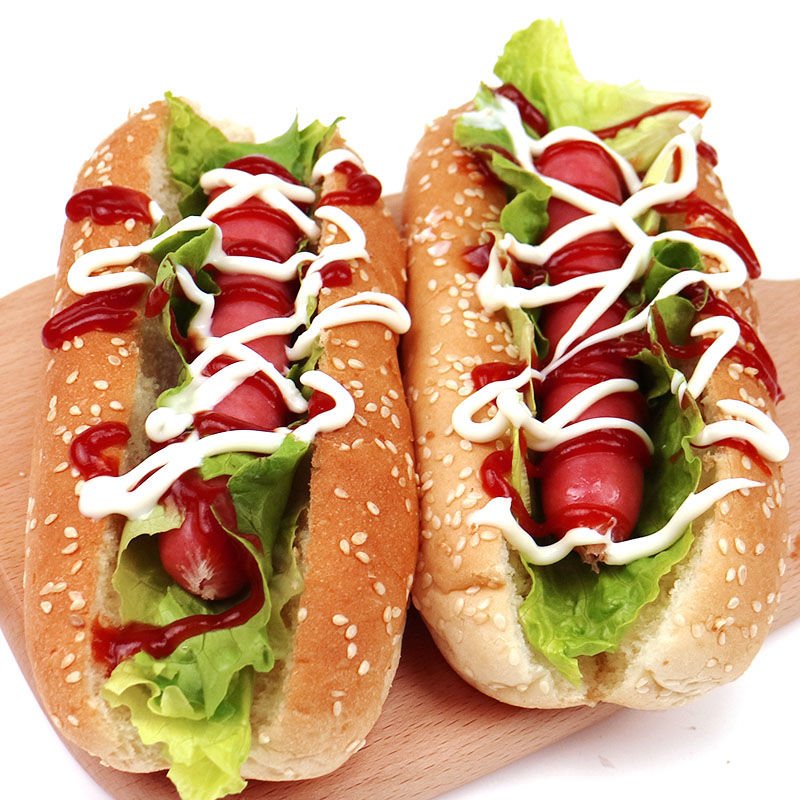 博士堡长方形热狗面包5只10只装热狗面包胚kfc汉堡美式早餐面包20个