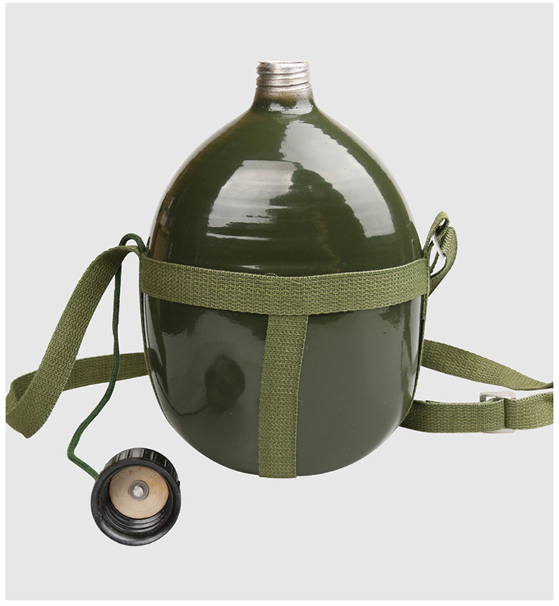 美续87式铝制水壶军专用老加厚行军3大容量学生军训1升装2斤水025及