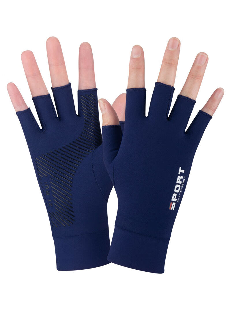 香溪里超薄手套薄手套男 滑手套触屏耐磨运动户外外卖骑行开车 黑色露