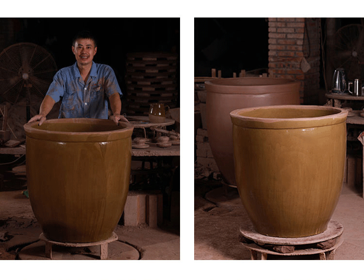 腌菜缸陶瓷家用老式土陶容器大号坛子酸菜缸小瓷瓮民间老旧水缸瘦高