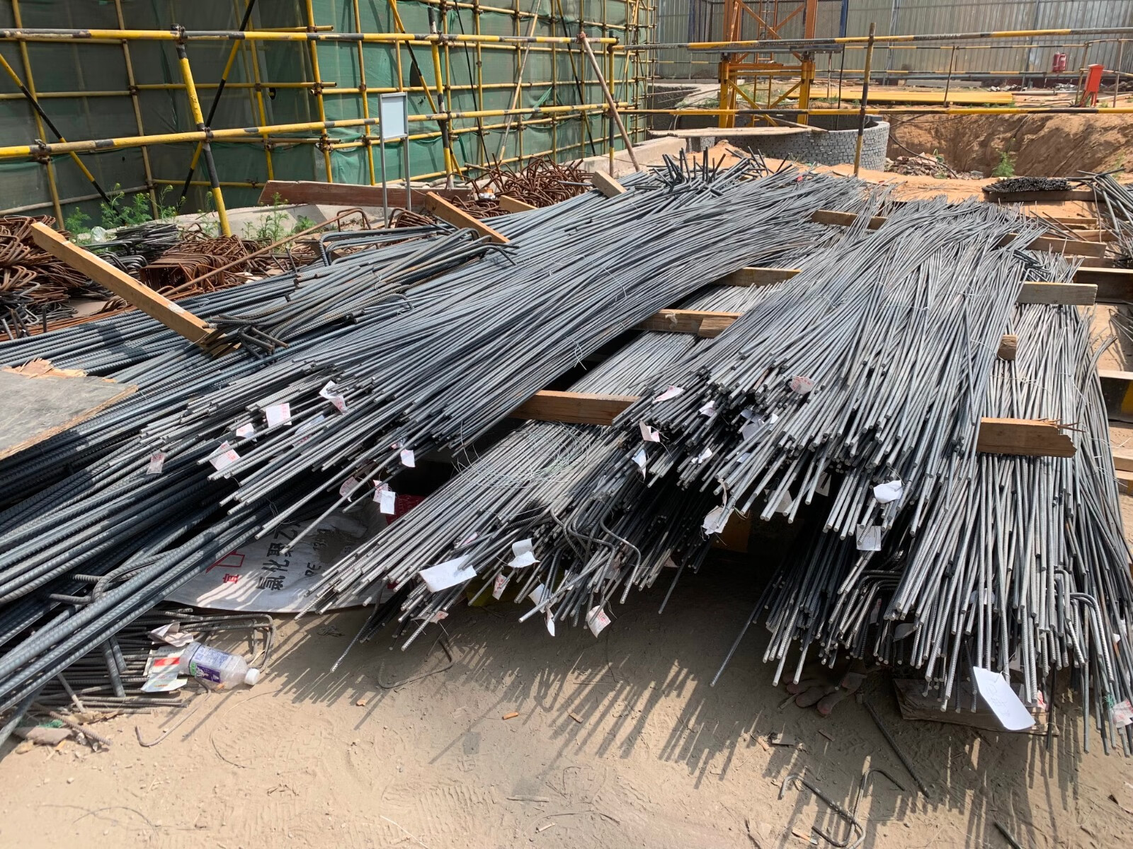 钢筋布标料牌纸后台料单标签布防水耐磨标牌单10卷蓝色字迹5公分宽