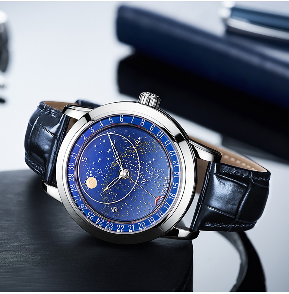 天代手表男士银河系列星空夜光防水全自动机械表男表时尚潮流男士手表
