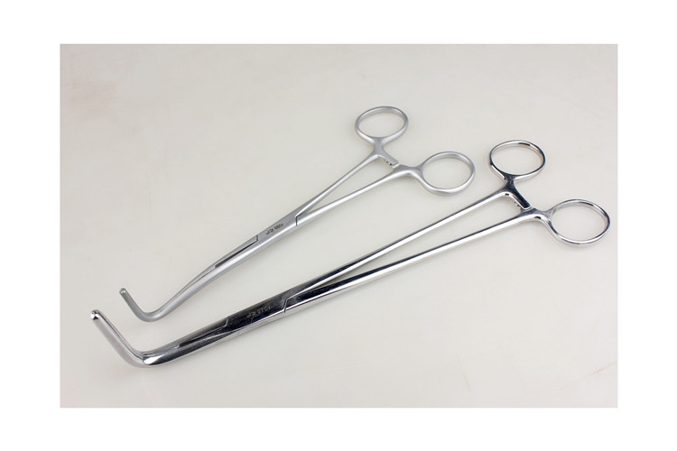 上海医疗器械厂 jz 金钟 五官科耳鼻喉科手术器械 医用 直角钳 支气管