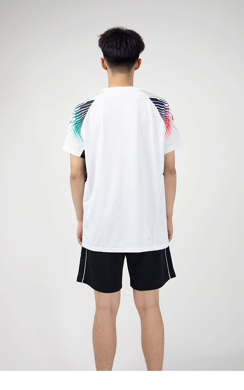 李宁羽毛球服男夏季透气速干运动套装乒乓球服短袖短裤比赛专用服黑色