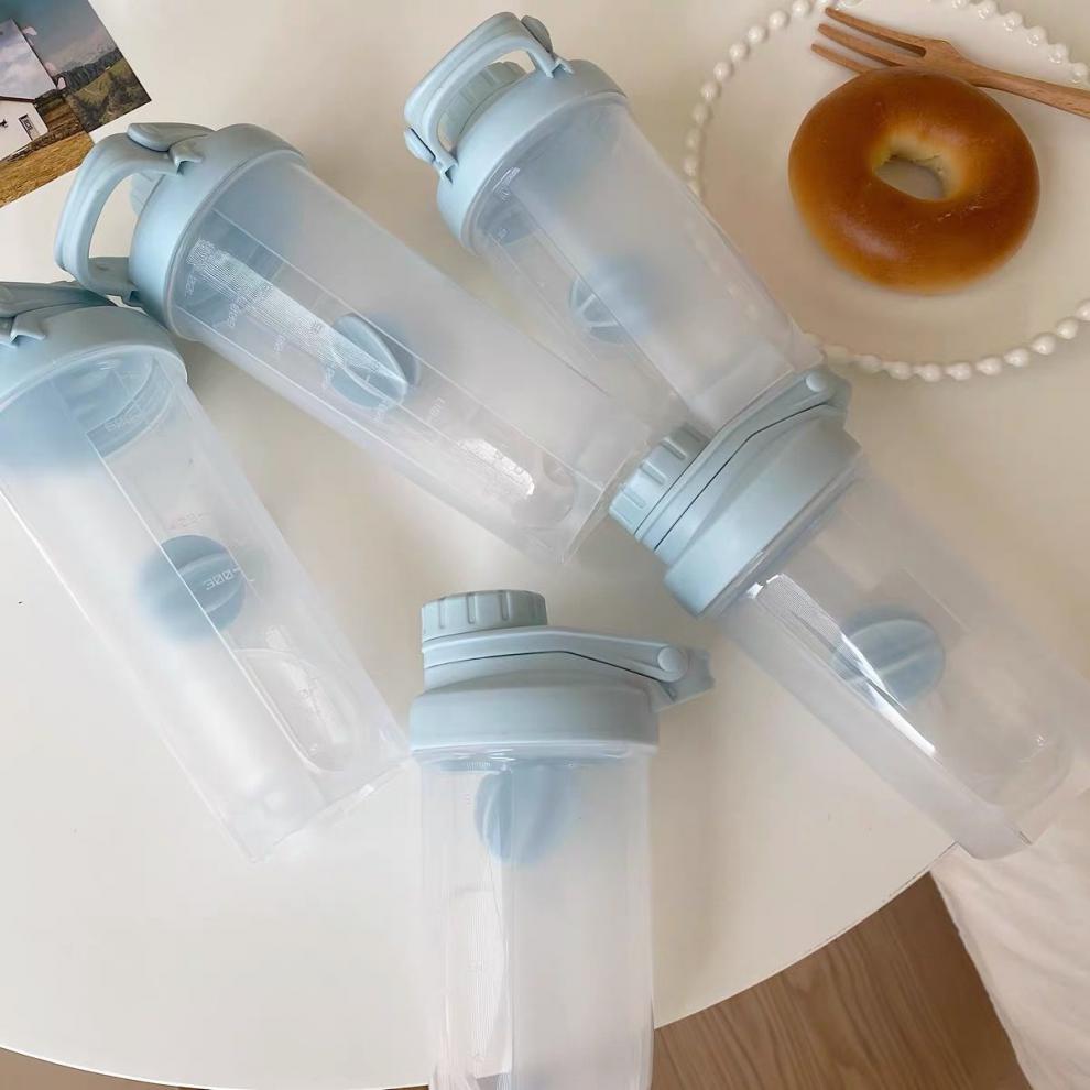 驰诺摇摇乐随手杯大容量温柔色少女心塑料水杯便携简约运动水壶奶油黄