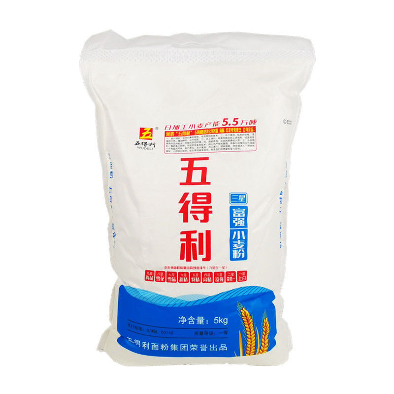 晨臻五得利三星富强小麦粉5kg—家用通用面粉son 5kg富强粉【图片