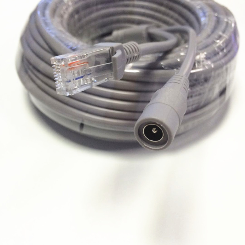 球机网络摄像头连接线带水晶头dc接头 25米(4芯网线不支持球机)【图片