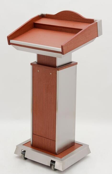 讲台桌带轮移动电动升降演讲台发言台多媒体会议台公司校园讲话台主持