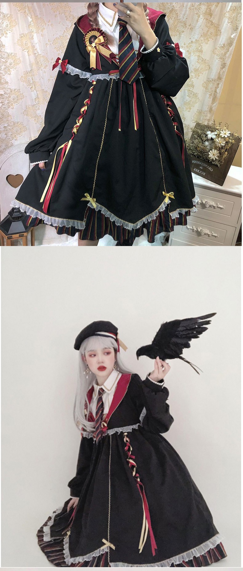 舒弗星魔法少女lolita洛丽塔裙子小女巫炼金连衣裙套装op洋装 魔法