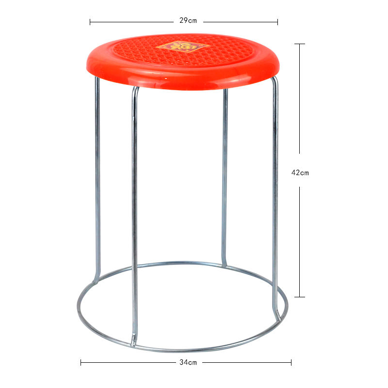 敏谭加厚钢筋凳子换鞋凳铁凳圆凳子家用小凳子八孔凳子塑料凳板凳桌凳