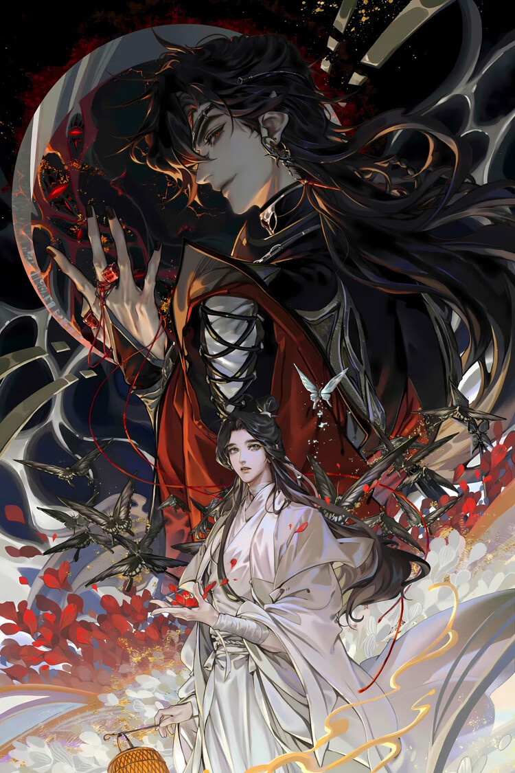 天官赐福卷轴天官赐福海报定制壁纸挂画墙纸谢怜花城三郎花怜国漫动漫