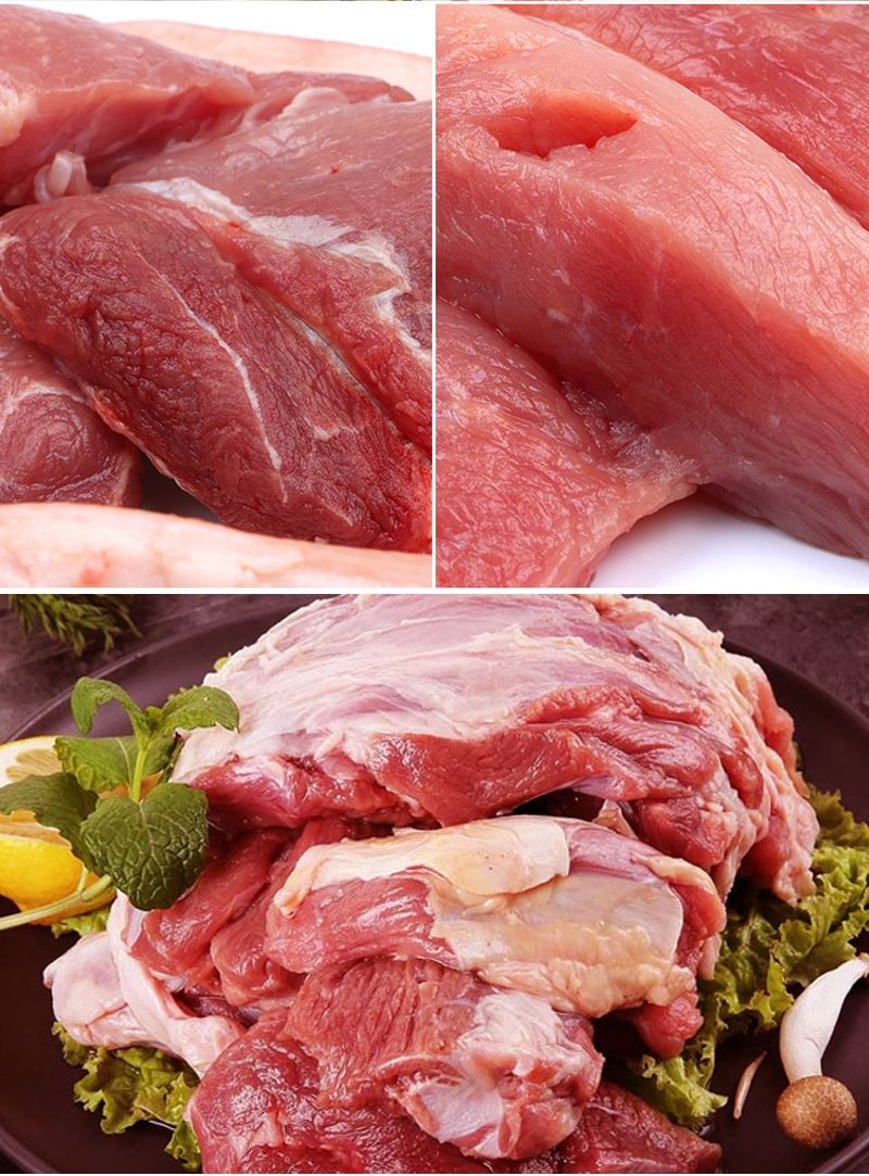 新鲜冻猪后腿肉鲜猪肉腿肉块生猪瘦肉炒肉烤肉 去皮去骨猪腿肉商4斤装